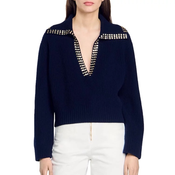 Orso Rhinestone Embellished Sweater - Picture 1 of 6